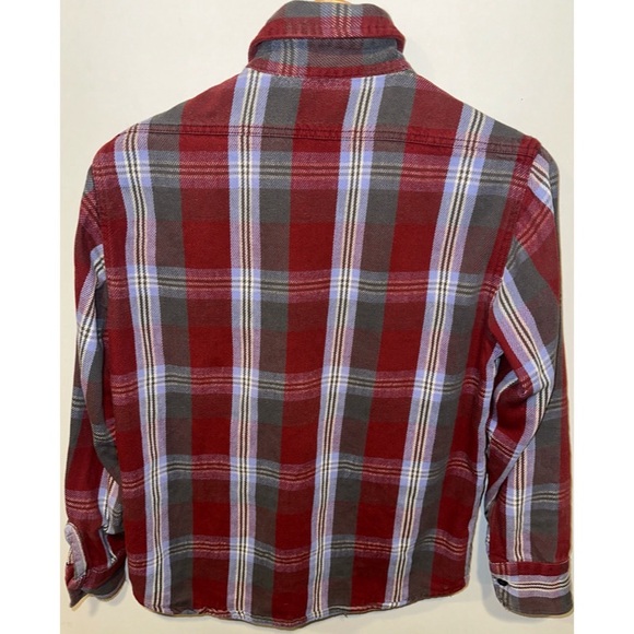Frost-Proof Plaid Long-Sleeved Flannel Cotton Buttoned Down Boyfriend Style Top - Picture 9 of 16